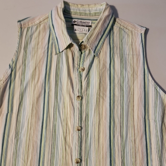 Columbia Tops - Columbia Vintage Womens Striped Sleeveless Shirt - Multicolor